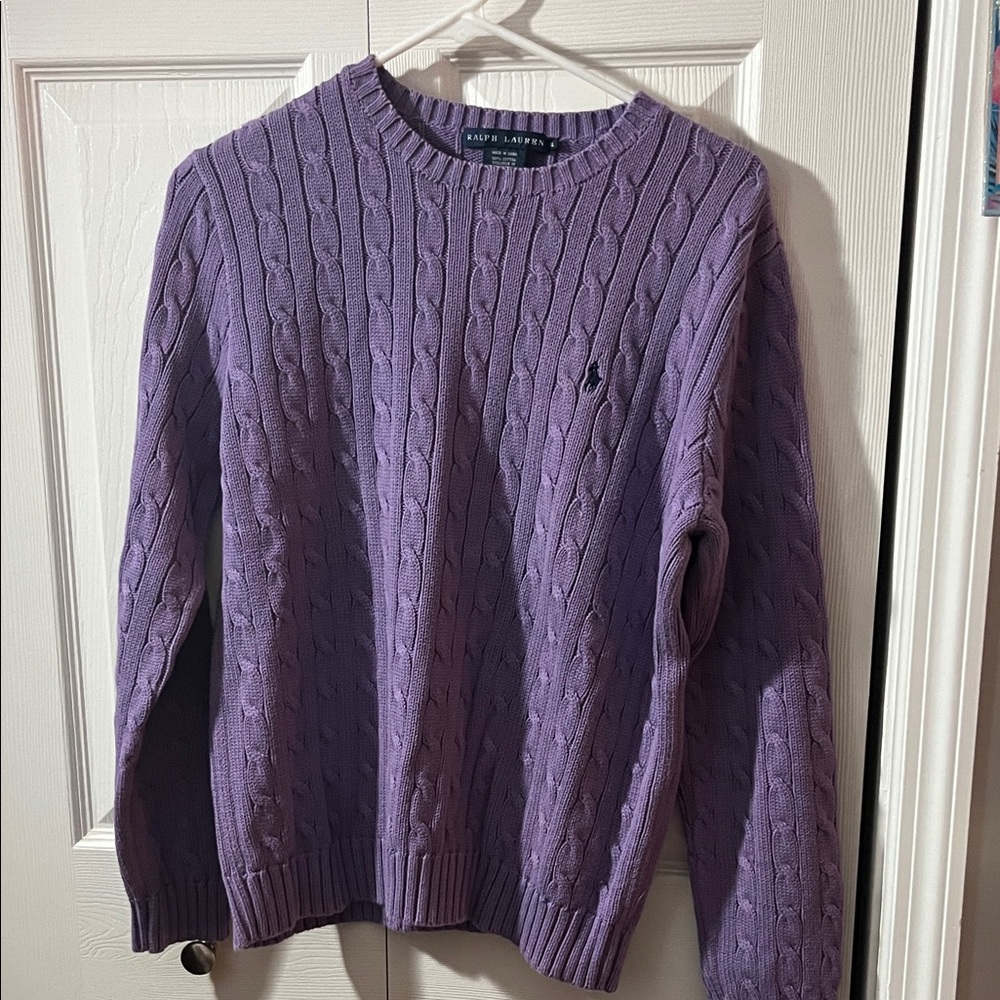Ralph Lauren Lavender Sweater Juniors XL = Womens Medium